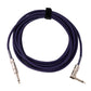 Cable de audio 450 cm conector jack de 6,35 mm a conector adaptador AUX en ángulo en color violeta