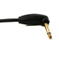 SYSTEM-S Audio Cable 3 m 6.35 mm Jack Plug to Plug Angle AUX Mute Switch Spiral Adapter Black