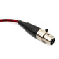 SYSTEM-S Audio Kabel 2 m 3.5 mm Klinke Stecker zu Mini XLR Buchse geflochten in Rot
