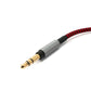SYSTEM-S Audio Kabel 2 m 3.5 mm Klinke Stecker zu Mini XLR Buchse geflochten in Rot