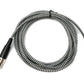 SYSTEM-S Audio Kabel 3 m 3.5 mm Klinke Stecker zu Mini XLR Buchse geflochten in Weiß
