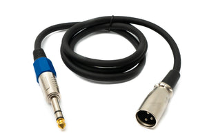 Cavo audio da 100 cm da jack 6,35 mm a adattatore XLR in nero