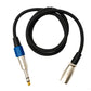 SYSTEM-S Audio Kabel 100 cm 6.35 mm Klinke Stecker zu XLR Stecker Adapter in Schwarz