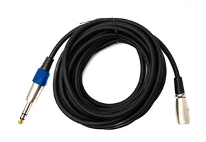 SYSTEM-S Audio Kabel 5 m 6.35 mm Klinke Stecker zu XLR Stecker Adapter in Schwarz