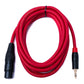 Cable de audio de 3 m con adaptador jack de 3,5 mm a conector XLR en color rojo