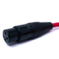 Cable de audio de 3 m con adaptador jack de 3,5 mm a conector XLR en color rojo