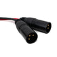 SYSTEM-S Audio Kabel 10 m XLR 3 polig 2x Stecker zu 2x Buchse AUX Adapter in Schwarz