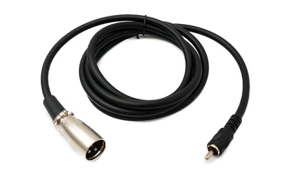 SYSTEM-S Cinch RCA Kabel 150 cm Stecker zu XLR 3 polig Stecker 30 VAC in Schwarz