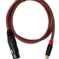 SYSTEM-S Cinch RCA cable 100 cm plug to XLR 3-pin socket adapter in red