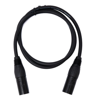 SYSTEM-S Audio Kabel 100 cm XLR 3 polig Stecker zu Stecker Adapter in Schwarz