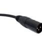 SYSTEM-S Audio Kabel 100 cm XLR 3 polig Stecker zu Stecker Adapter in Schwarz