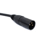 SYSTEM-S Audio Kabel 3 m XLR 3 polig Stecker zu Stecker Adapter in Schwarz