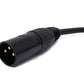 SYSTEM-S Audio Kabel 3 m XLR 3 polig Stecker zu Stecker Adapter in Schwarz