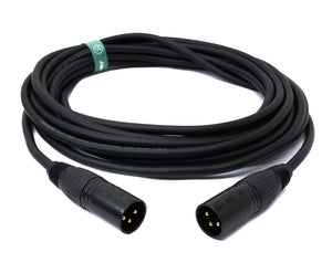 SYSTEM-S Audio Kabel 5 m XLR 3 polig Stecker zu Stecker Adapter in Schwarz