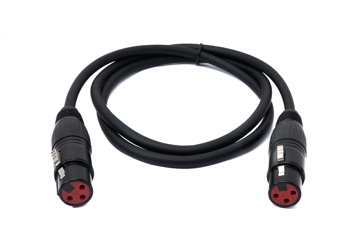 Cable de audio 100 cm XLR adaptador hembra a hembra de 3 pines en color negro