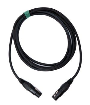 Cable de audio 3 m XLR adaptador hembra a hembra de 3 pines en color negro