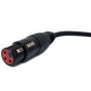 Cable de audio 3 m XLR adaptador hembra a hembra de 3 pines en color negro