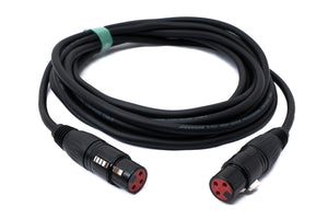 Cable de audio 5 m XLR adaptador hembra a hembra de 3 pines en color negro