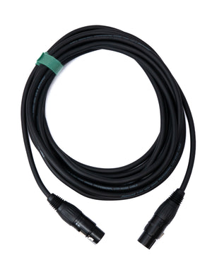 Cable de audio 5 m XLR adaptador hembra a hembra de 3 pines en color negro