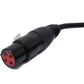 Cable de audio 5 m XLR adaptador hembra a hembra de 3 pines en color negro