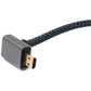 HDMI Kabel 20 cm 4K UHD 60 Hz Micro Stecker zu Standard Buchse geflochten Winkel