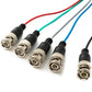 SYSTEM-S VGA Kabel 180 cm HD15 Stecker zu 5 BNC RGBHV Stecker Coaxial Adapter in Schwarz