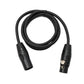 SYSTEM-S Audio Kabel 100 cm XLR 3 Pin Stecker zu Buchse Adapter in Schwarz