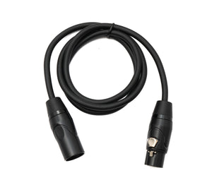 SYSTEM-S Audio Kabel 100 cm XLR 3 Pin Stecker zu Buchse Adapter in Schwarz