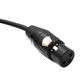 SYSTEM-S Audio Kabel 100 cm XLR 3 Pin Stecker zu Buchse Adapter in Schwarz