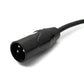 SYSTEM-S Audio Kabel 100 cm XLR 3 Pin Stecker zu Buchse Adapter in Schwarz