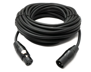 SYSTEM-S Audio Kabel 10 m XLR 3 Pin Stecker zu Buchse Adapter in Schwarz