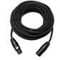 SYSTEM-S Audio Kabel 10 m XLR 3 Pin Stecker zu Buchse Adapter in Schwarz