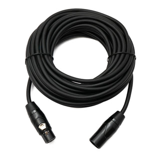 SYSTEM-S Audio Kabel 10 m XLR 3 Pin Stecker zu Buchse Adapter in Schwarz