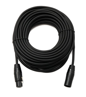 SYSTEM-S Audio Kabel 15 m XLR 3 Pin Stecker zu Buchse Adapter in Schwarz