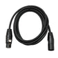 SYSTEM-S Audio Kabel 2 m XLR 3 Pin Stecker zu Buchse Adapter in Schwarz