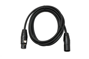 SYSTEM-S Audio Kabel 2 m XLR 3 Pin Stecker zu Buchse Adapter in Schwarz