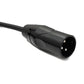 SYSTEM-S Audio Kabel 2 m XLR 3 Pin Stecker zu Buchse Adapter in Schwarz