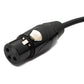 SYSTEM-S Audio Kabel 2 m XLR 3 Pin Stecker zu Buchse Adapter in Schwarz