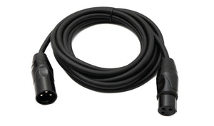 SYSTEM-S Audio Kabel 3 m XLR 3 Pin Stecker zu Buchse Adapter in Schwarz