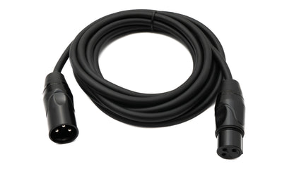 SYSTEM-S Audio Kabel 3 m XLR 3 Pin Stecker zu Buchse in Schwarz