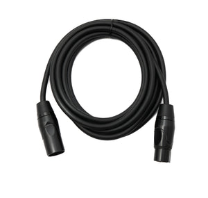 SYSTEM-S Audio Kabel 3 m XLR 3 Pin Stecker zu Buchse Adapter in Schwarz