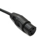 SYSTEM-S Audio Kabel 3 m XLR 3 Pin Stecker zu Buchse Adapter in Schwarz