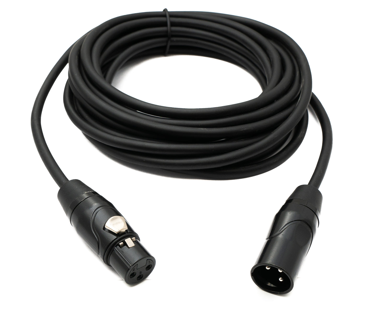 SYSTEM-S Audio Kabel 5 m XLR 3 Pin Stecker zu Buchse Adapter in Schwarz