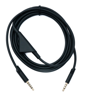 SYSTEM-S Audio Klinke Kabel 2 m 3,5 mm TRRS Stecker zu TRS Stecker Lautstärkeregler AUX Adapter Schwarz