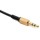 SYSTEM-S replacement cable 2 m AUX jack 3.5mm plug to plug angle for Marshall Major 4 3 2 headphones spiral