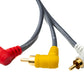 SYSTEM-S Cinch RCA Kabel 3 m Stecker zu Stecker 3 AV Komponente Winkel in Schwarz