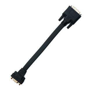 SYSTEM-S DVI D Kabel 20 cm 24+1 25 Pin Stecker zu VGA 15 Pin Buchse Flach Panel Mount Schraube Adapter