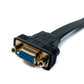 SYSTEM-S DVI D Kabel 20 cm 24+1 25 Pin Stecker zu VGA 15 Pin Buchse Flach Panel Mount Schraube Adapter