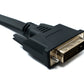 SYSTEM-S DVI D Kabel 20 cm 24+1 25 Pin Stecker zu VGA 15 Pin Buchse Flach Panel Mount Schraube Adapter