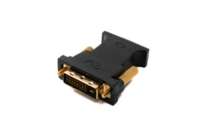 Adaptateur SYSTEM-S DVI D 24 + 1 25 broches mâle vers VGA 15 broches femelle câble à vis pour montage sur panneau